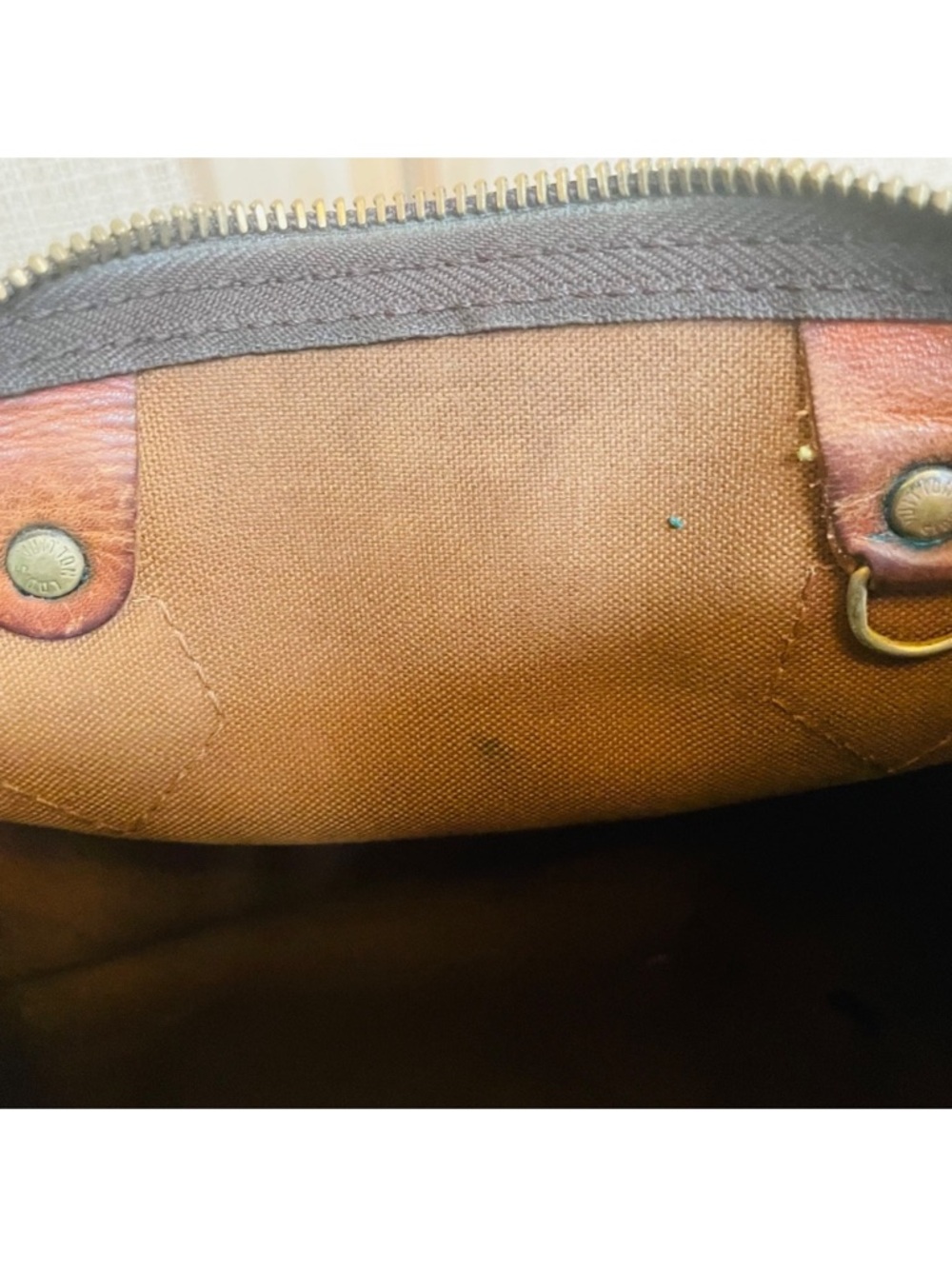 Louis Vuitton Brown Monogram Canvas Speedy  25 Bag with Tan Leather Trim - Picture 10 of 16